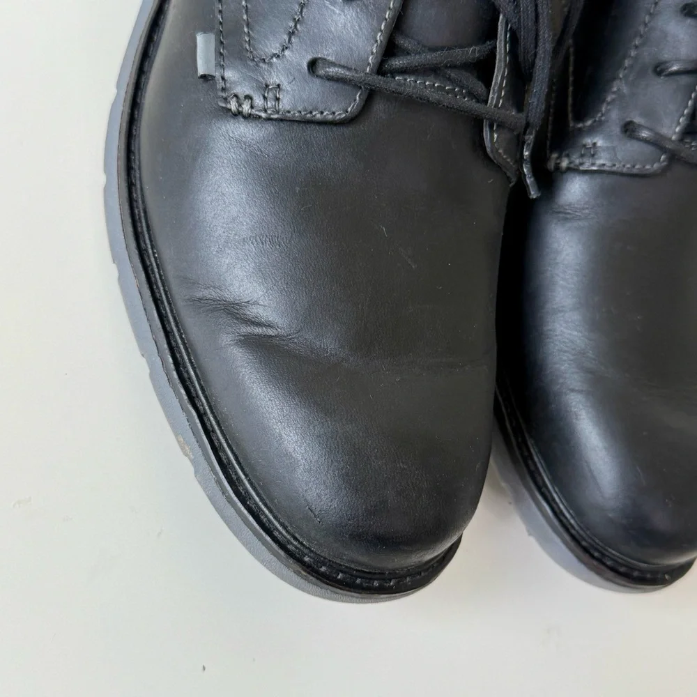 Mark Nason Men’s Lite Lugg Del-Leather Oxford Dress Shoes-Black/Gray Size 10.5
